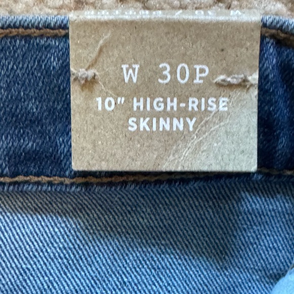 Madewell 10” High-Rise Skinny Denim Jeans Button Fly Front Size‎ W30P/26” inseam - Picture 9 of 11